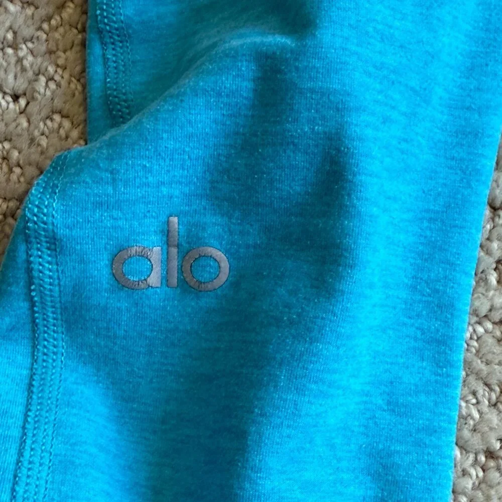 Alo Yoga Alosoft Leggings Blue Quartz Heather Size XS Extra Small
